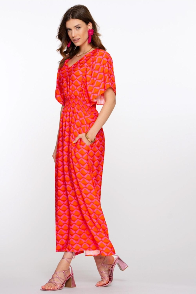 JURK MET PRINT 57092 20 CORAL/PINK